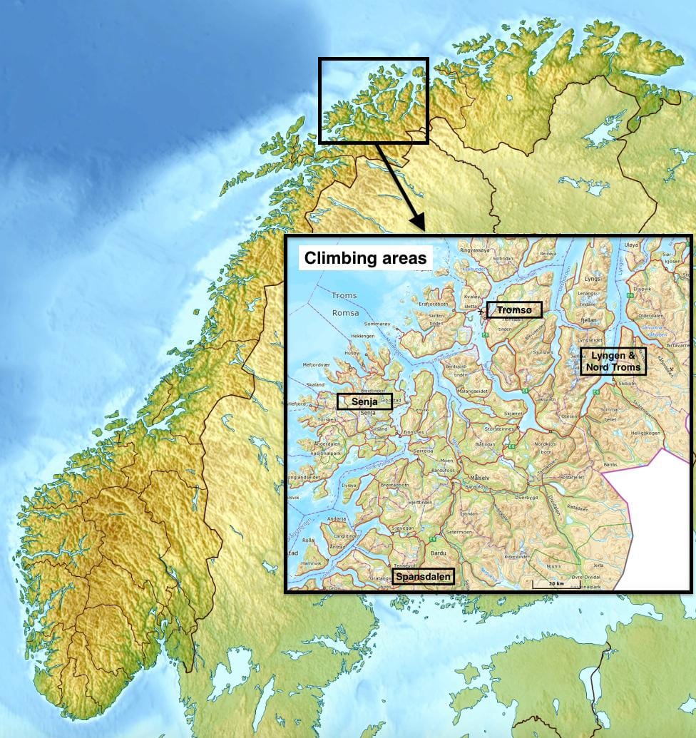 tromsø नॉर्वे नक्शा