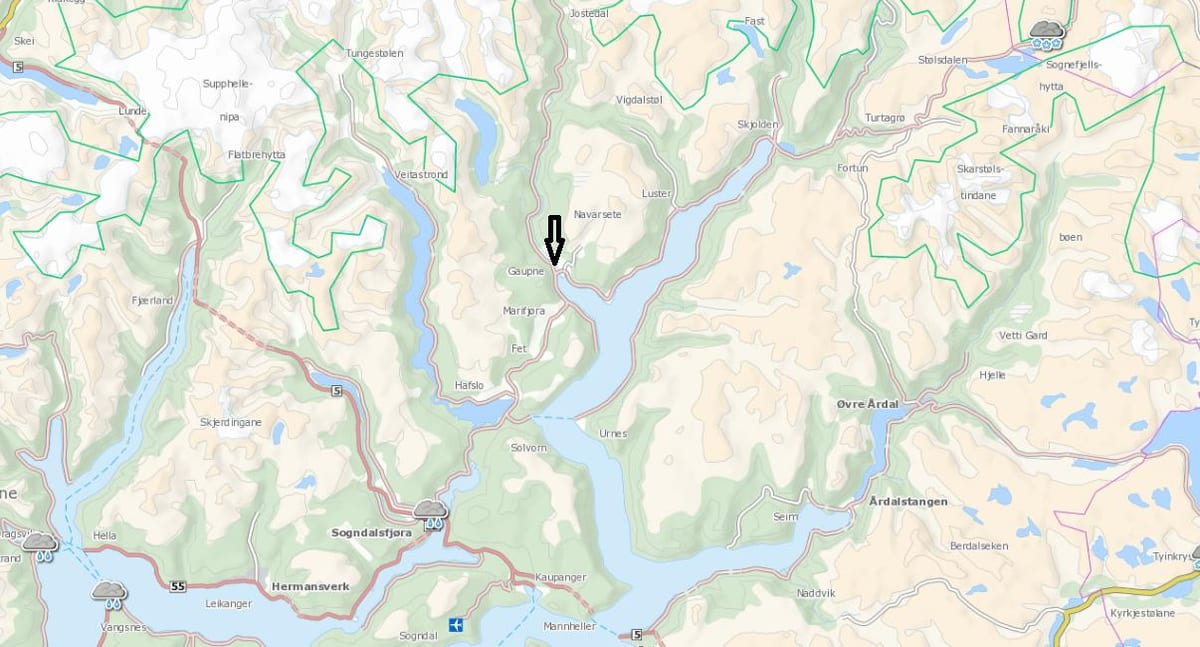 मानचित्र नॉर्वे के kommune