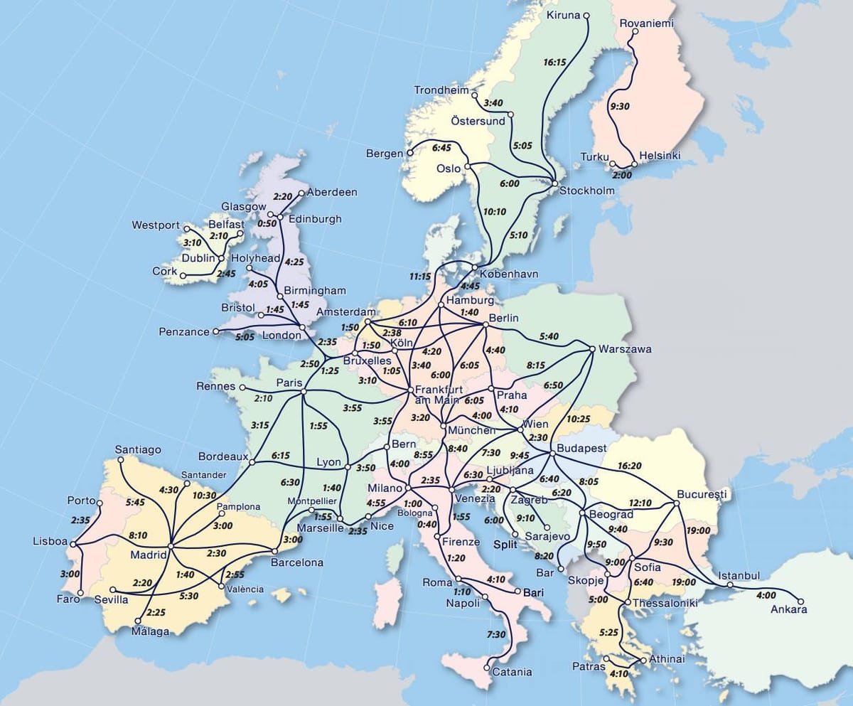 नक्शे के eurail नॉर्वे
