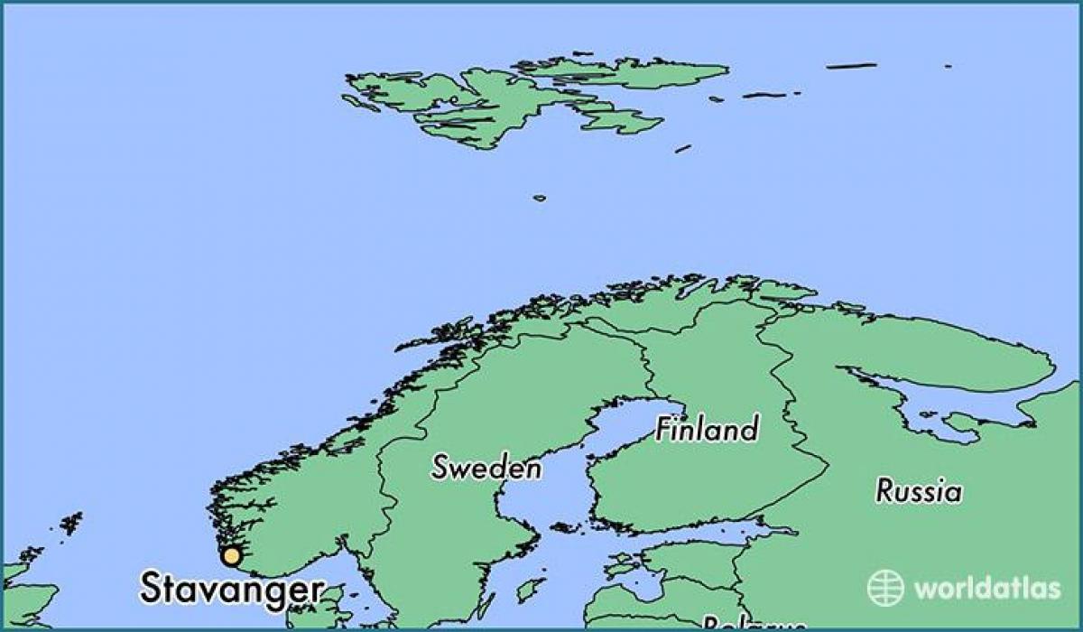 नक्शा स्टवान्गर, नॉर्वे