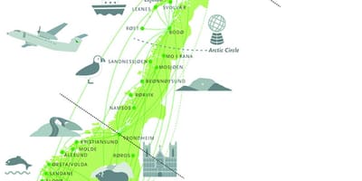 राष्ट्रीय पर्यटक मार्ग नॉर्वे नक्शा