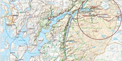 Hardangerfjord नॉर्वे नक्शा