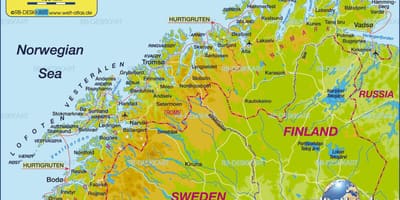 नक्शे के kirkenes, नॉर्वे