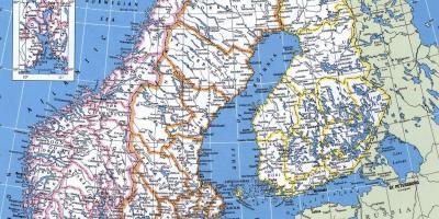 नक्शे के विस्तृत नॉर्वे