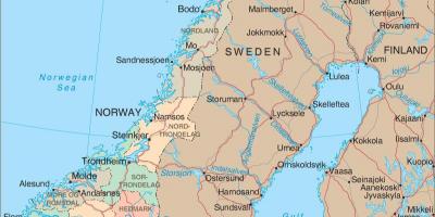 एक मानचित्र नॉर्वे के