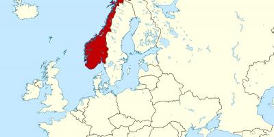 के मानचित्र नॉर्वे और यूरोप