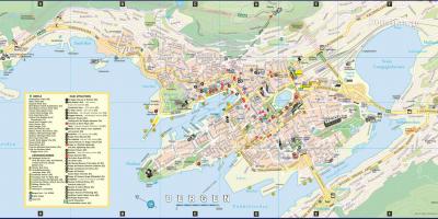 बर्गन नॉर्वे शहर के नक्शे